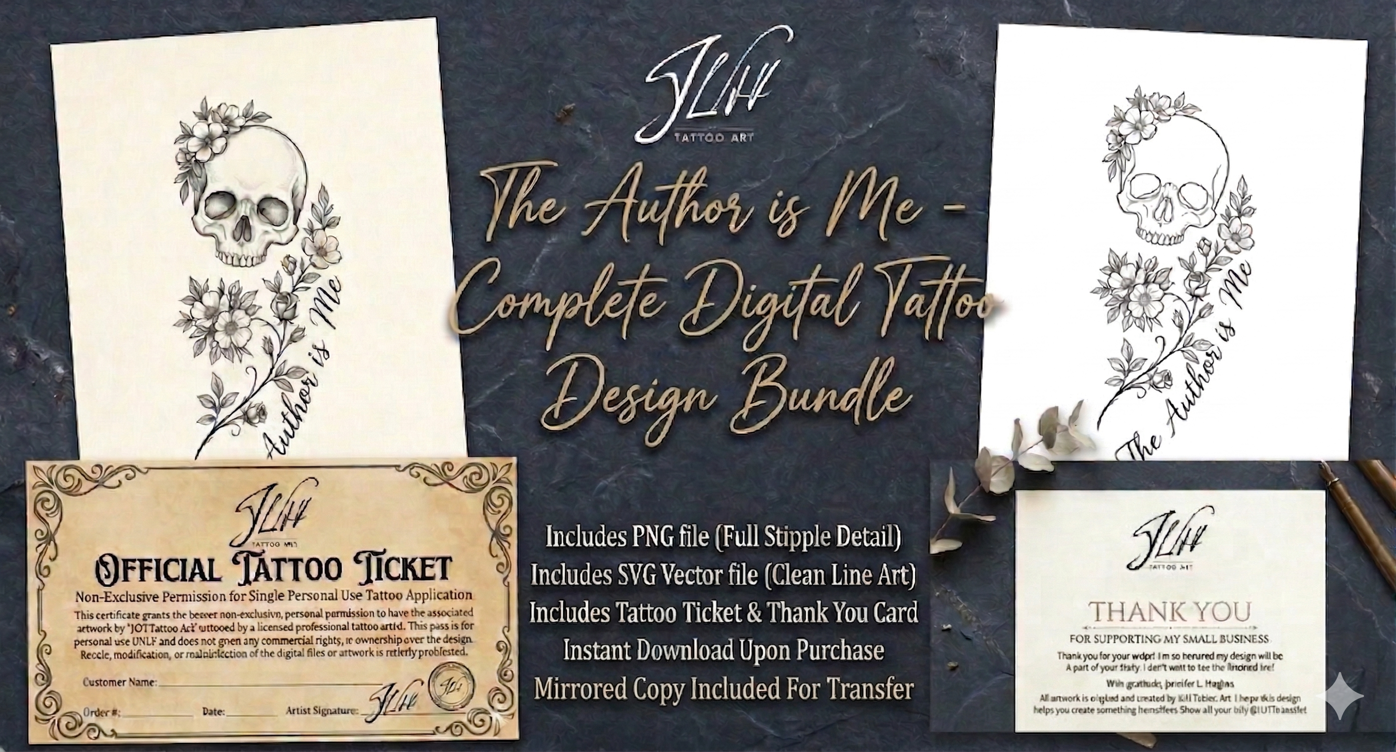 Semicolon Skull Tattoo | Digital Download | Mental Health Awareness |