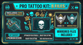 Floral Hummingbird Tattoo Design Pack - SVG, PNG & Mirrored Stencil Files