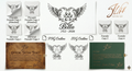 Personalized Bella Memorial Tattoo - Custom Name & Dates - Minimalist Wings & Paw Print Line Art