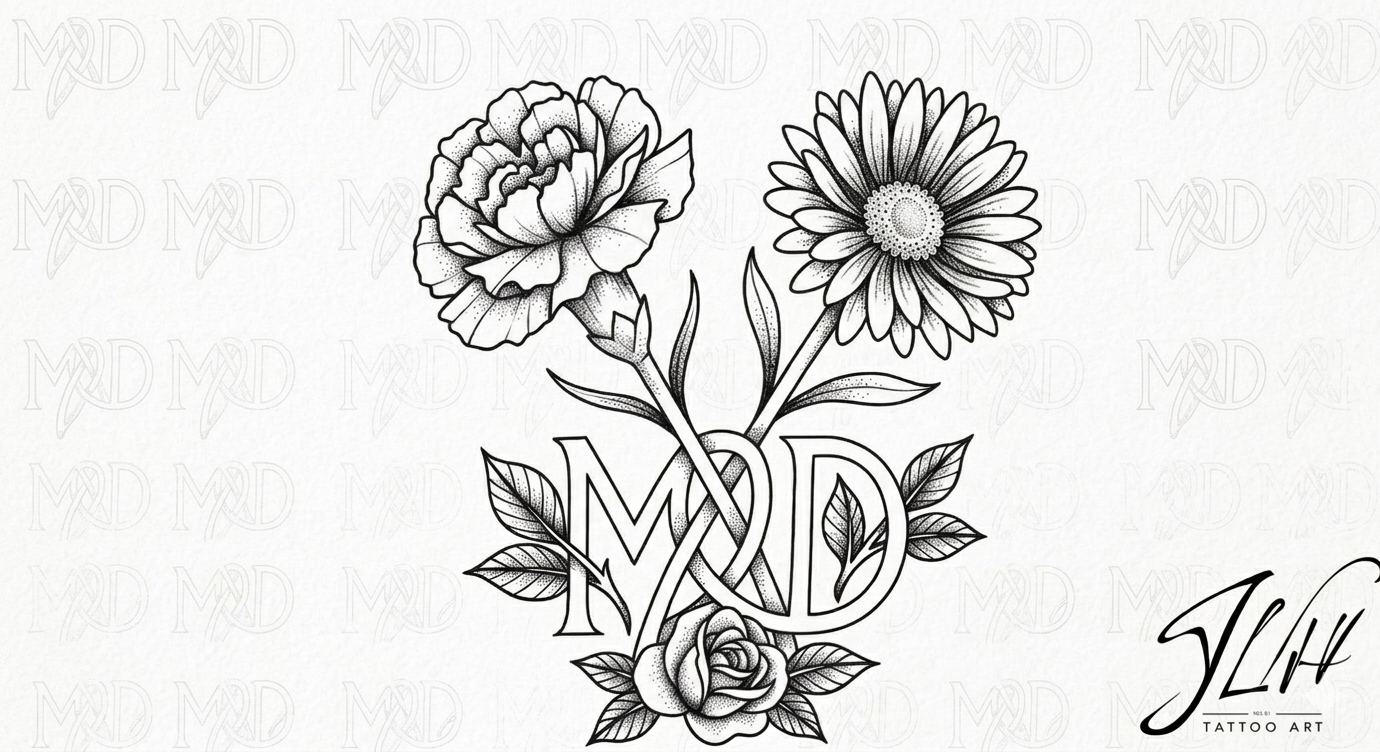 Mother & Daughter Digital Tattoo