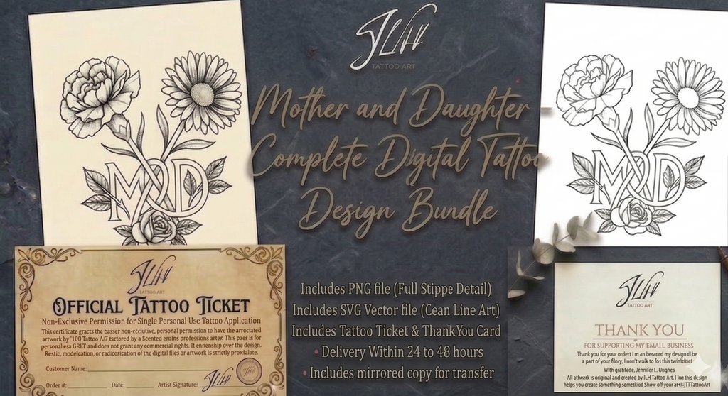 Mother & Daughter Digital Tattoo