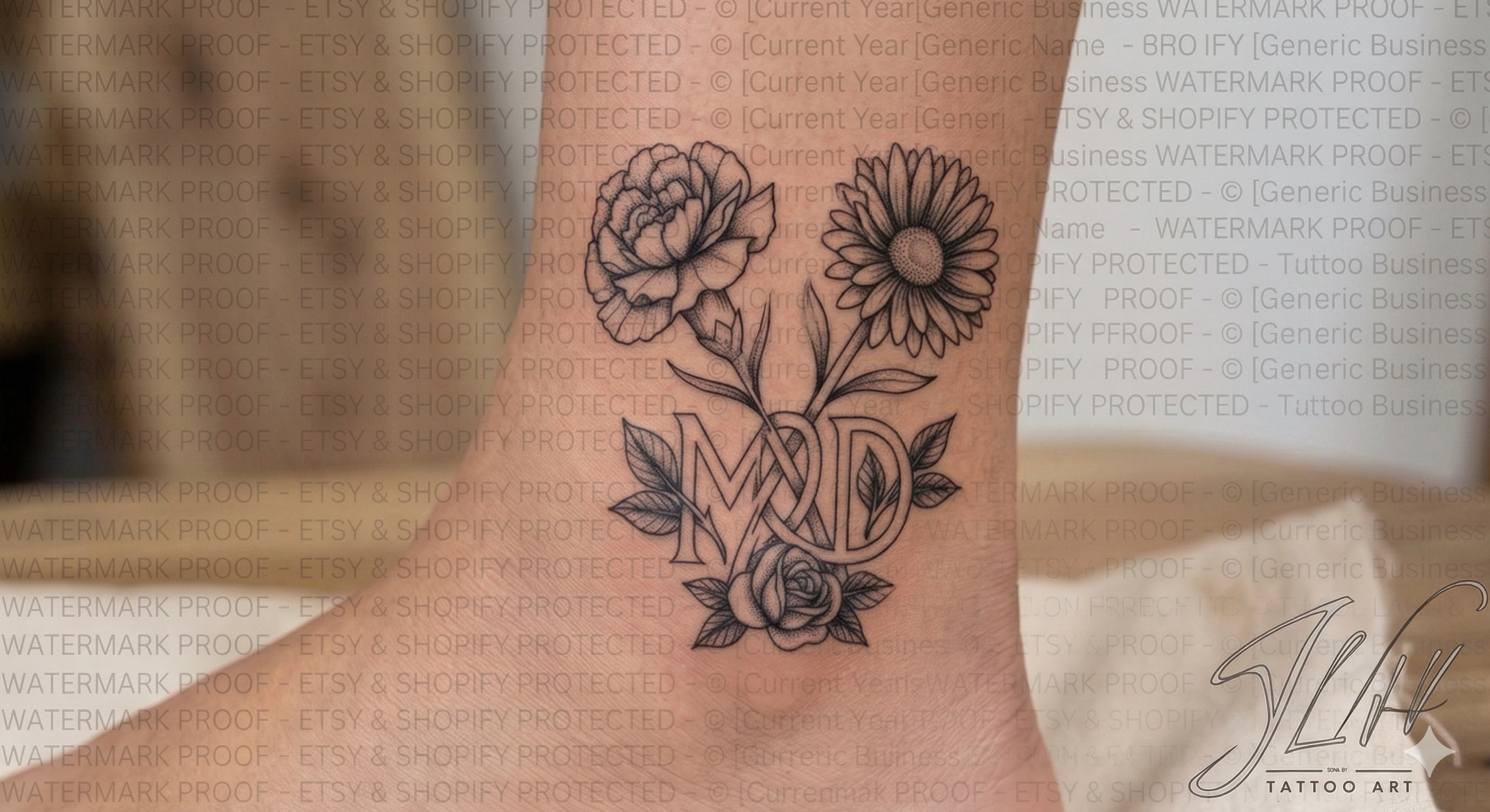 Mother & Daughter Digital Tattoo