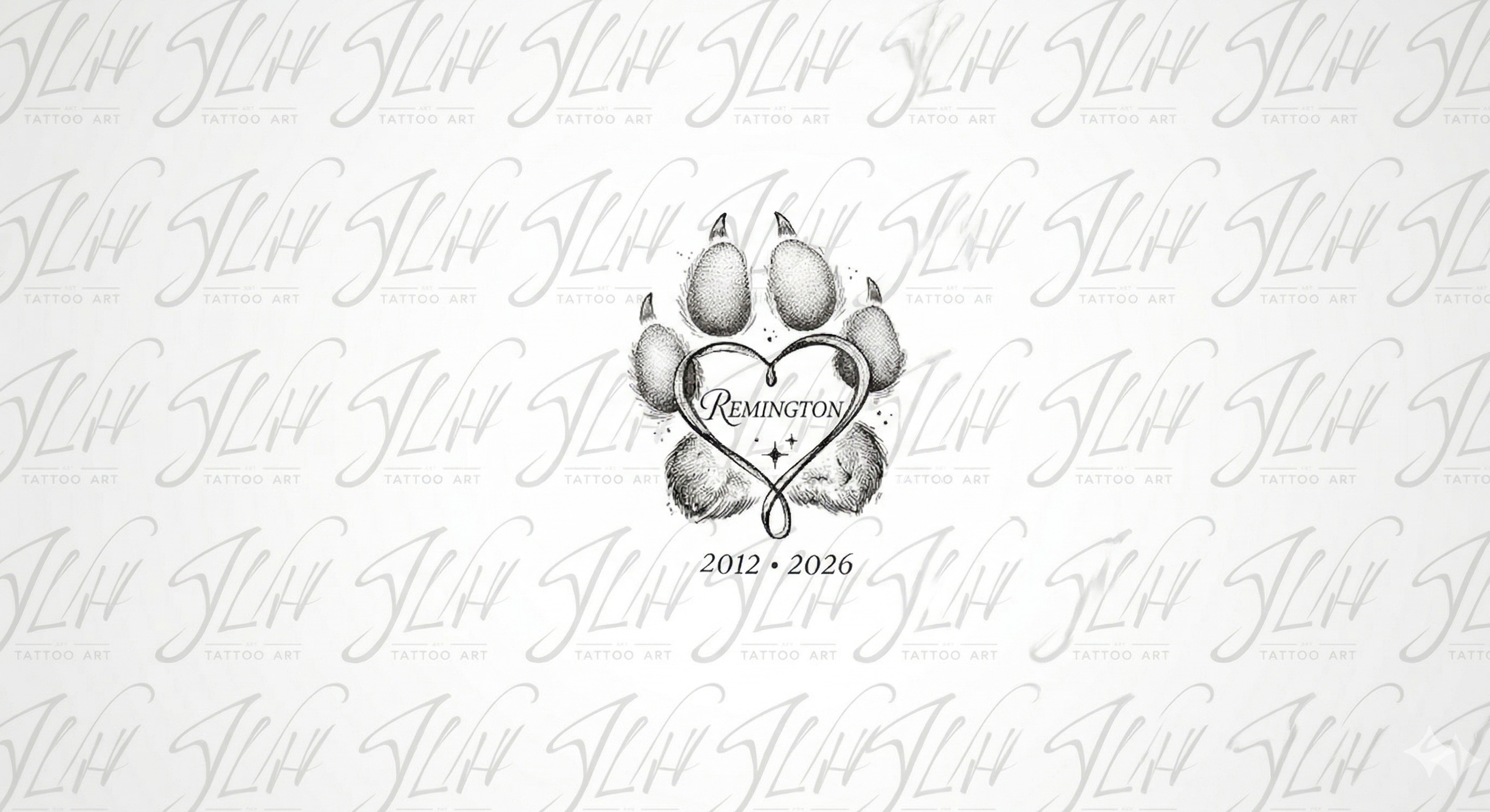 Personalized "Bella" Heart Memorial Tattoo Design (Digital Download)