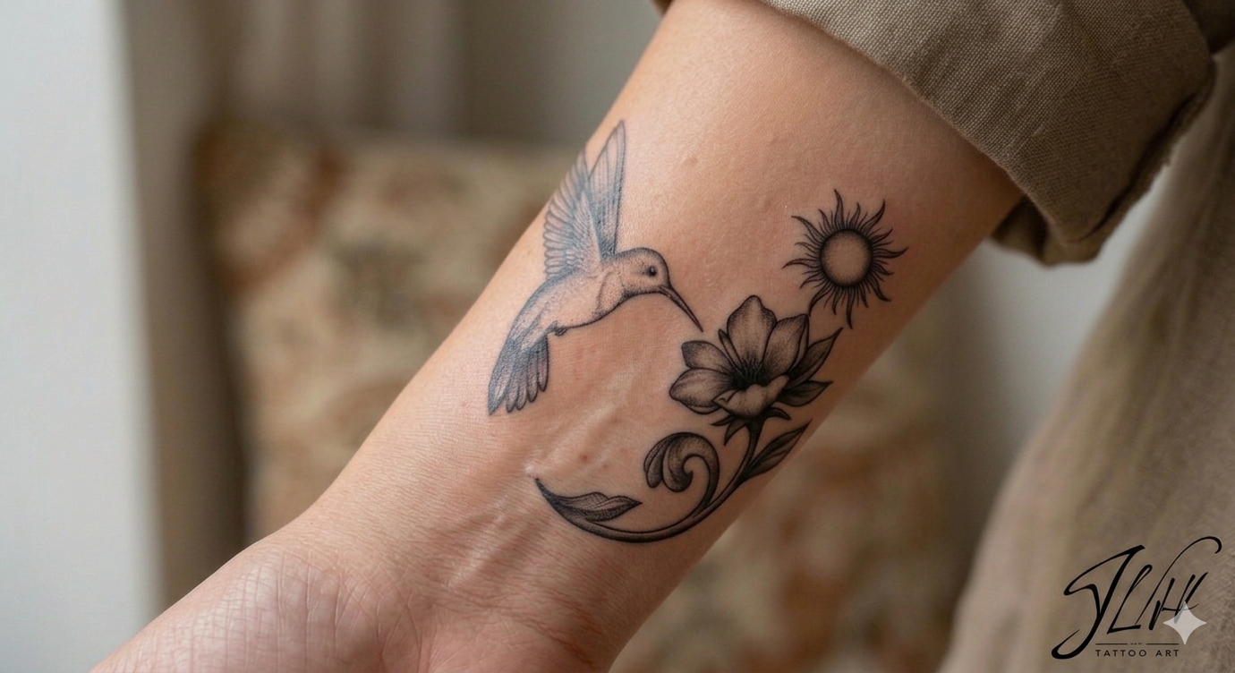 The Semicolon Hummingbird Tattoo: A Symbol of Hope and Renewal | Digital Download