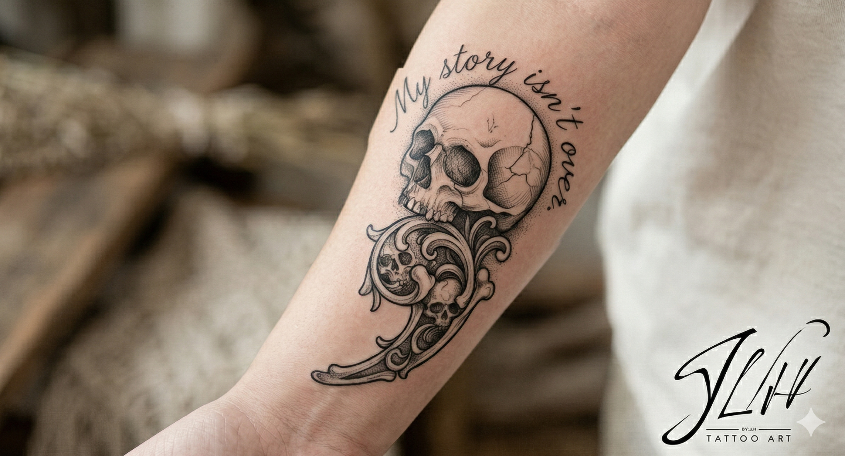 Semicolon Skulls Tattoo | Mental Health Awareness | Digital Dowload