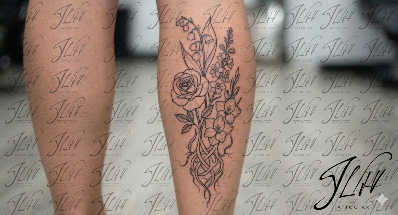 Sibling Birth Flowers | Matching Sibling Tattoo | Personalized Siblings Birth Flower