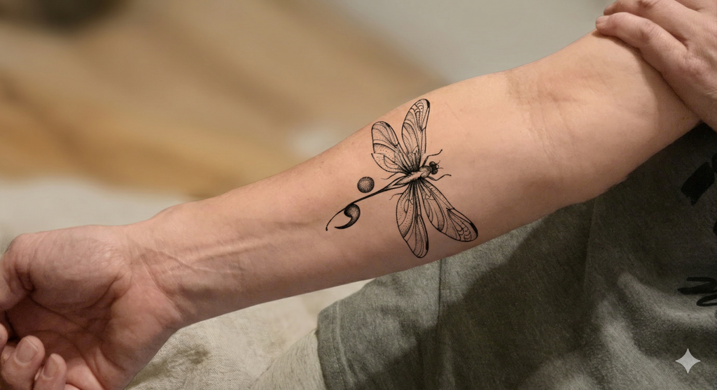 Dragonfly Semicolon Tattoo Design Bundle: Symbol of Hope & Strength